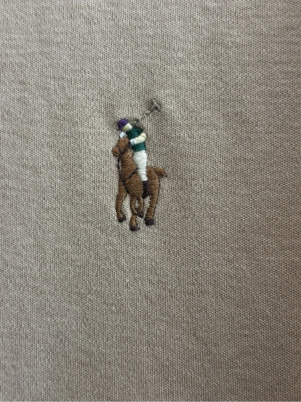 Ralph Lauren Men’s Tan Polo Shirt with Embroidered Pony